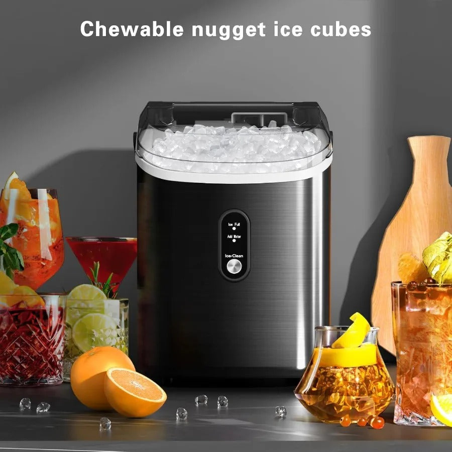 Nugget Ice Maker – Countertop Chewable Ice Machine | Soft Sonic Ice in 9 Minutes
