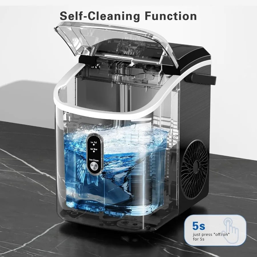 Nugget Ice Maker – Countertop Chewable Ice Machine | Soft Sonic Ice in 9 Minutes